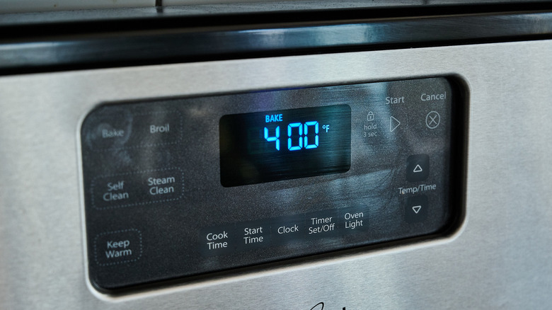 preheating the oven to 400 degrees