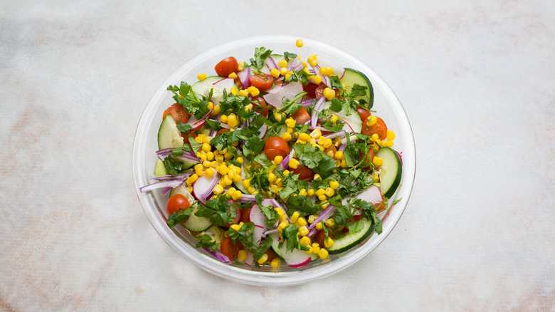 avocado salad in serving dish
