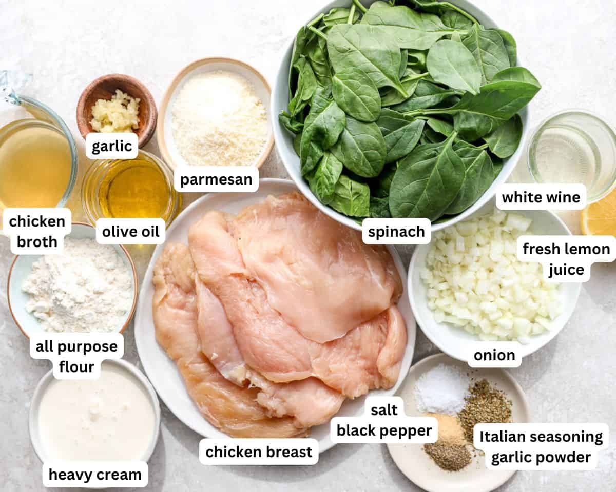 chicken florentine ingredients