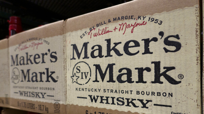 Two crates of Maker's Mark Kentucky straight bourbon whisky