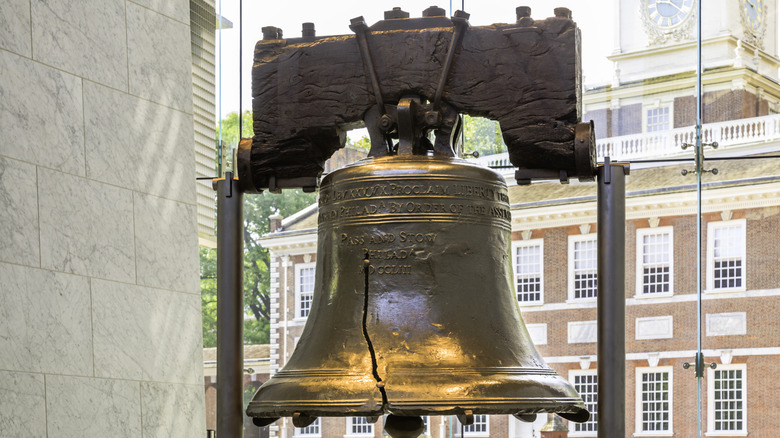 The Liberty Bell on display in Philadelphia