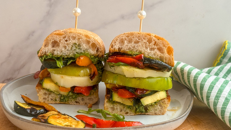 sandwich cut in half