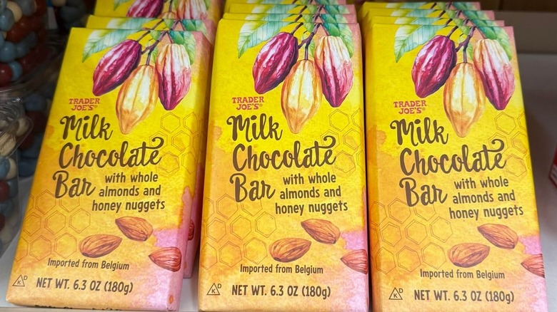 Trader Joe's Milk Chocolate Bars with Almonds and Honey Nuggets