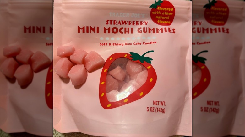 A package of Trader Joe's Strawberry Mini Mochi Gummies