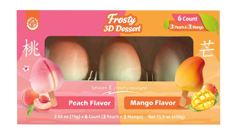Frosty Peach and Mango Fruit Shaped Ice Cream