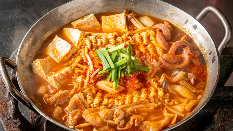 Pan full of budae jjigae