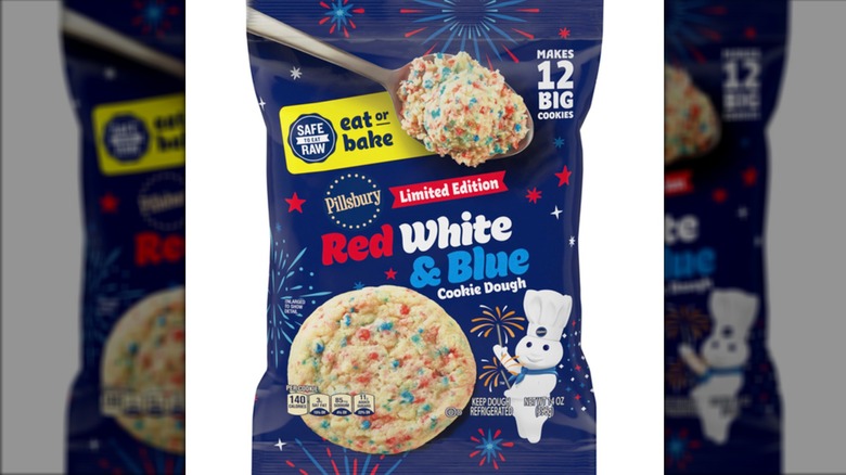 Pack of Pillsbury Red White & Blue Ready To Bake! Cookie Dough