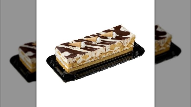 Kirkland Signature Waffle Cone Bar Cake from Costco on white background