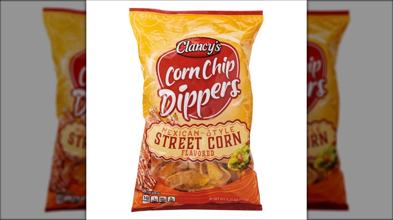 Clancy's Mexican style street corn chip dippers in a bag