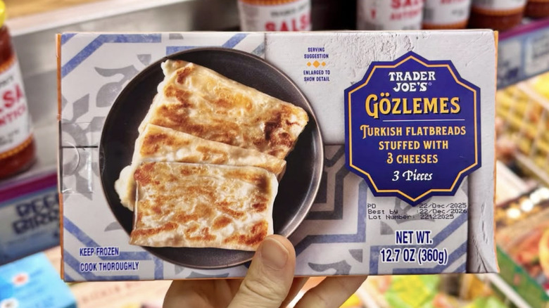 Customer holding package of gözlemes