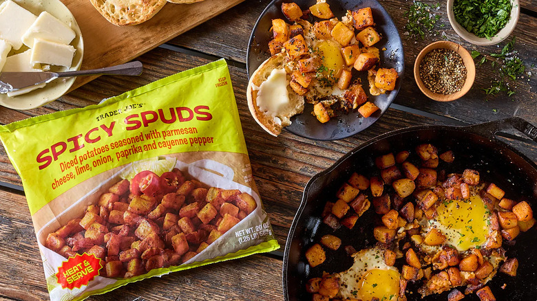 frozen potatoes cooked in skillet