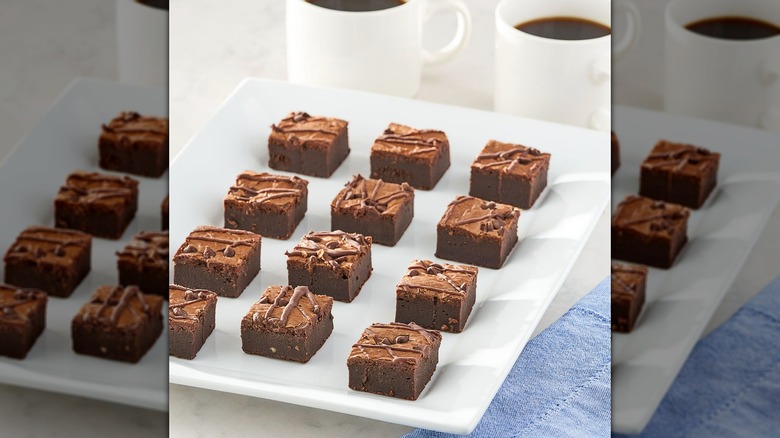 Bite-sized chocolate brownies