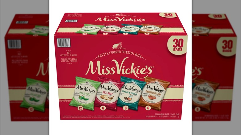 Miss Vickie's Kettle Cooked Potato Chips Variety Pack in red box