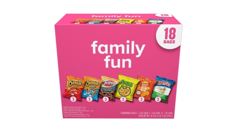 The Frito-Lay Family Fun Variety Pack on white background