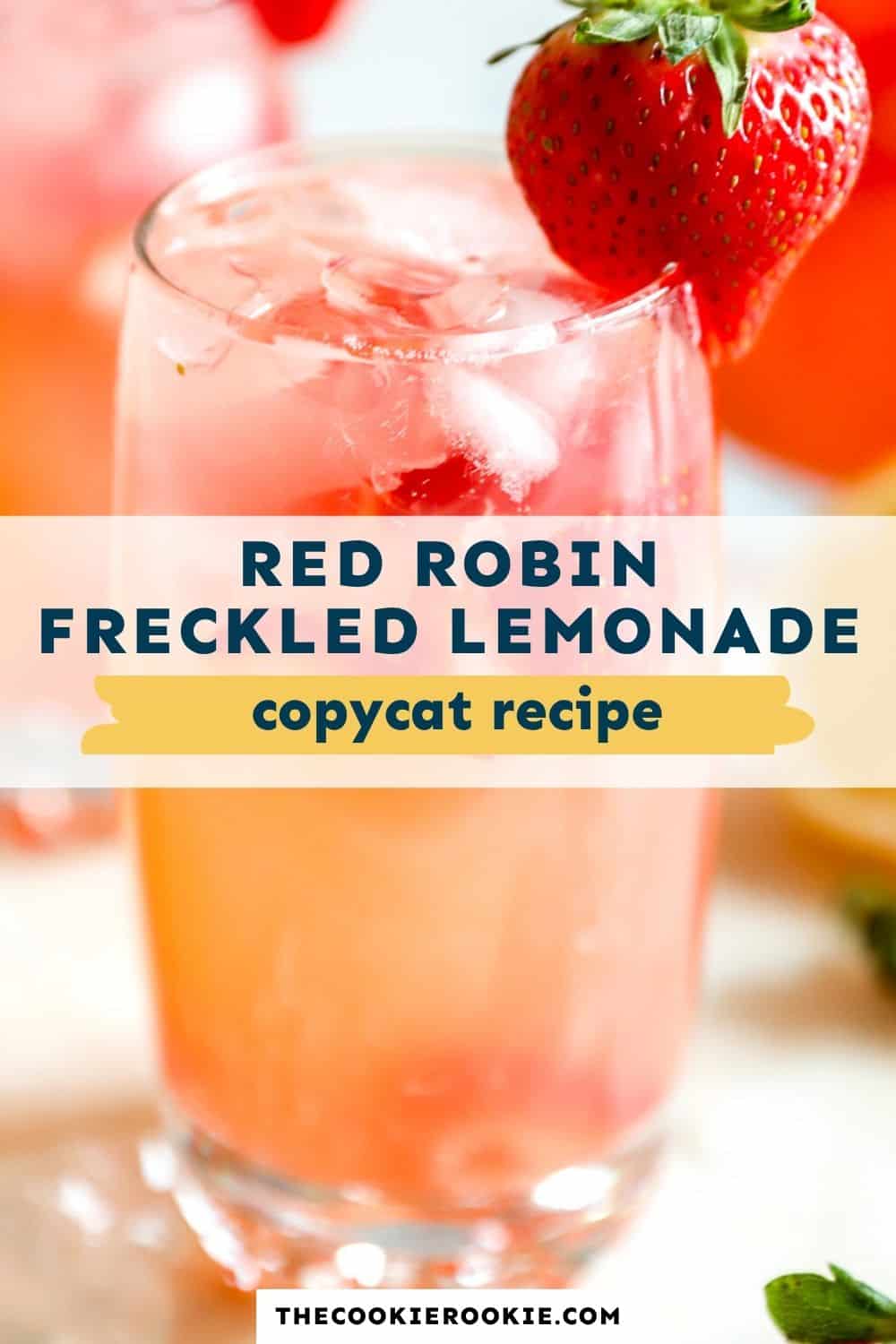 Red Robin freckled lemonade pin image