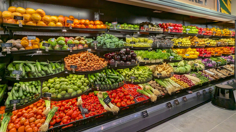 Grocery produce section