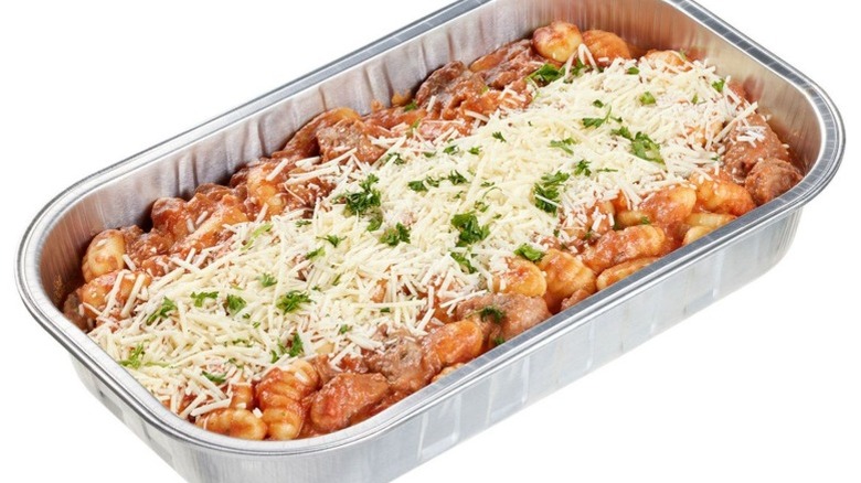 A container of Kirkland Signature Beef Short Rib Ragu with Gnocchi