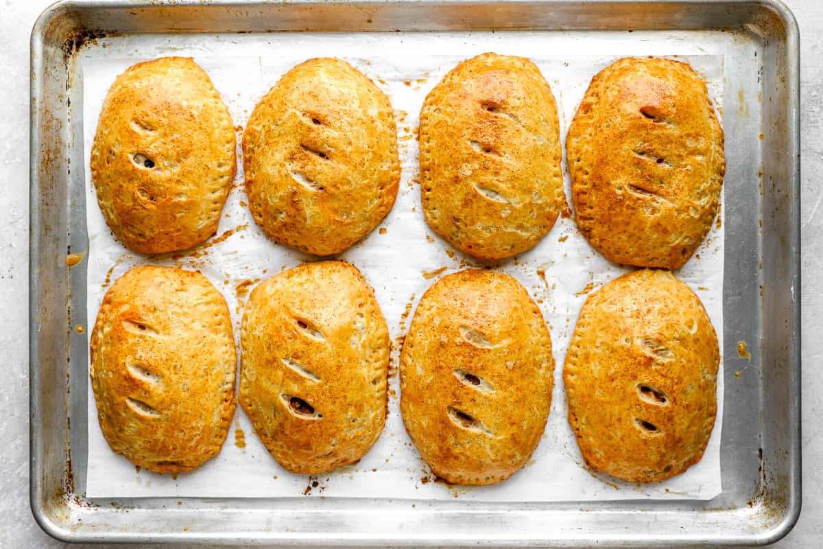loaded taco pockets baked in the oven