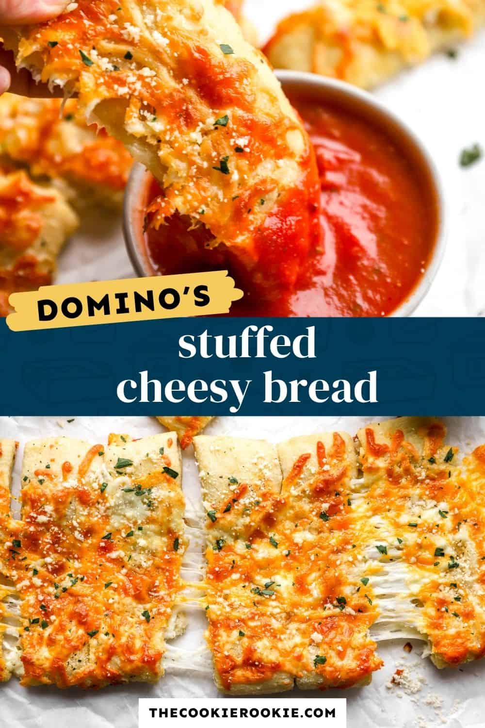 Domino's stuffed cheesy bread pin image