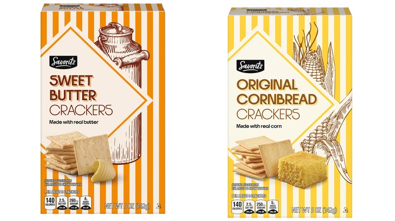 Boxes of Cornbread and Sweet Butter Savoritz Crackers
