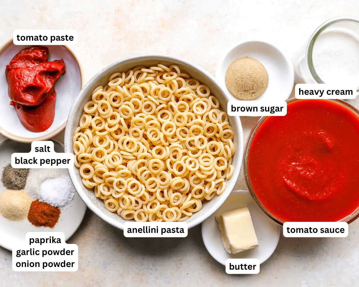 Homemade spaghettios ingredients