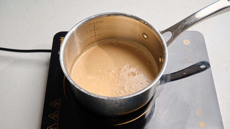 coconut marinade in a saucepan