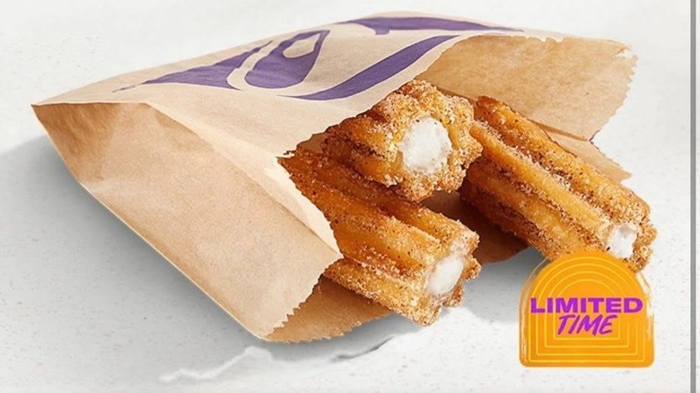 A bag of Taco Bell Cinnamon Churros