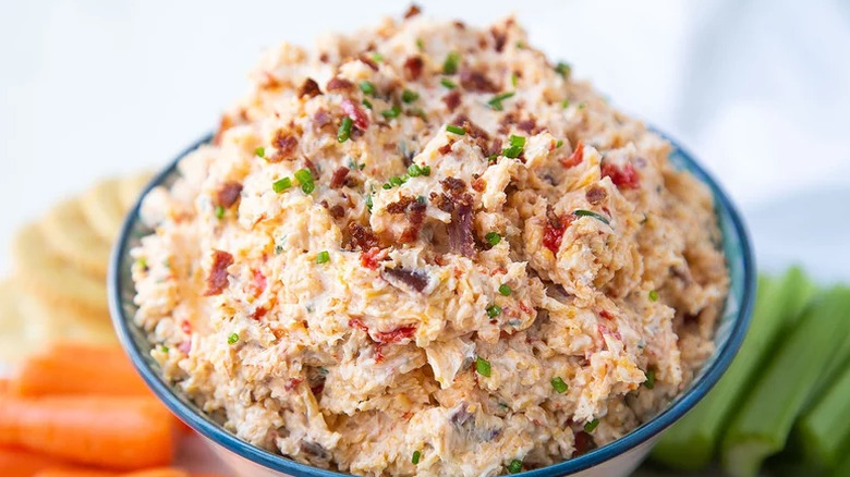 Bowl of pimento cheese spread