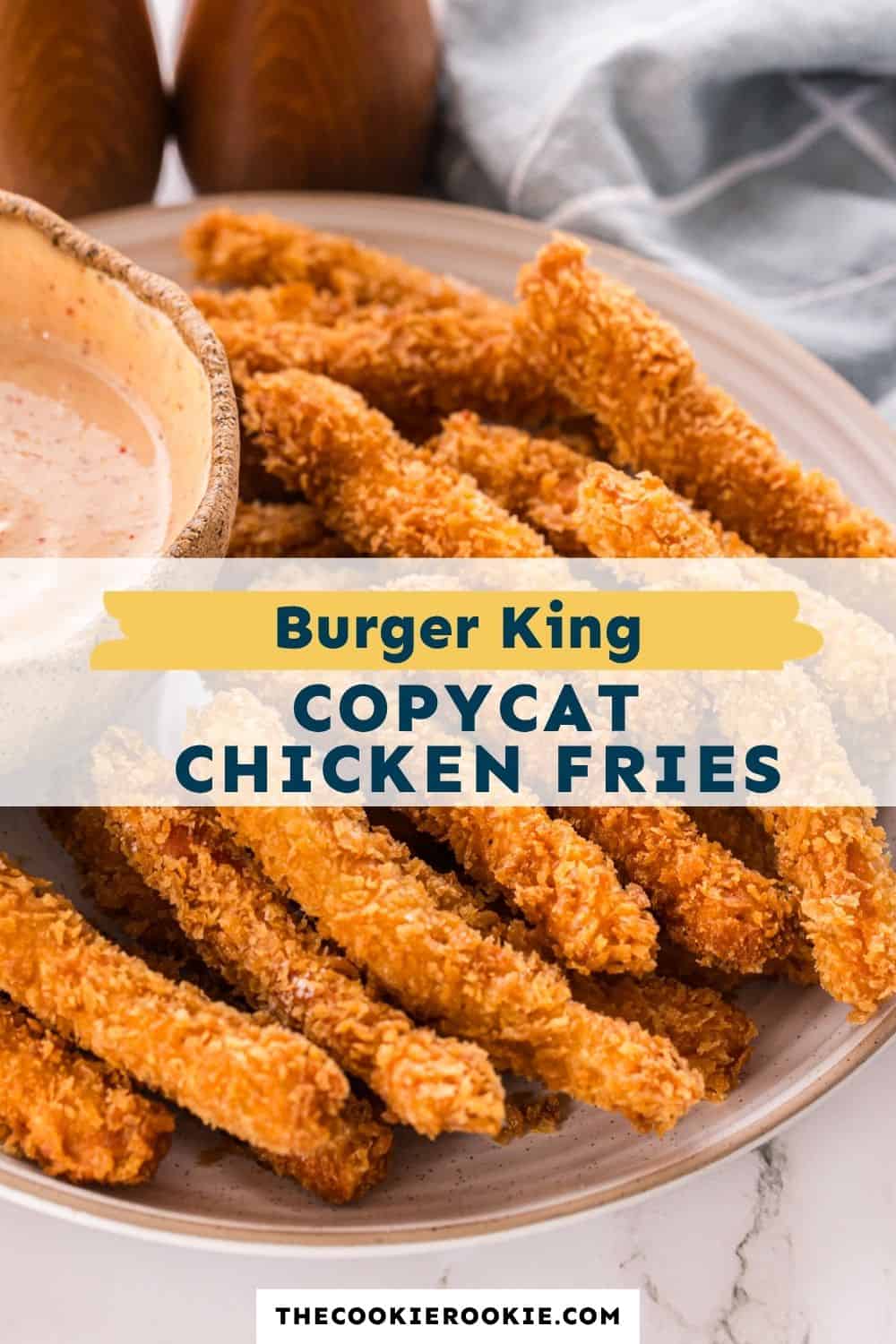 Burger King chicken fries copycat pin image