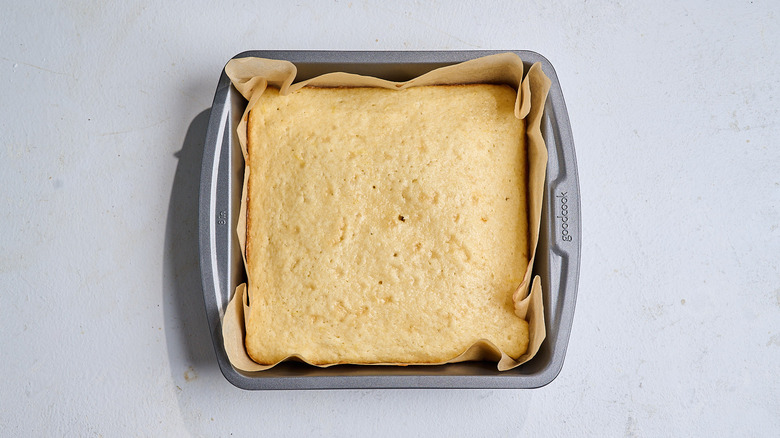 baked cake on a table