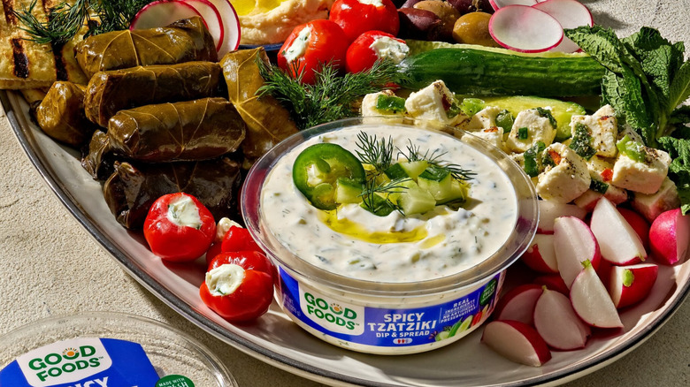 Good Foods Spicy Tzatziki Dip & Spread Mezze Platter