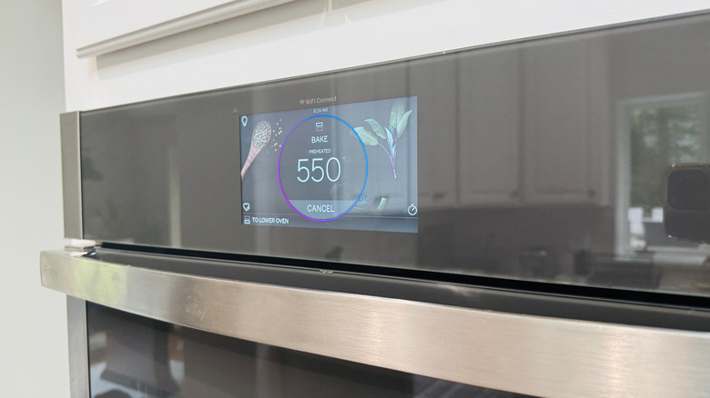 Oven temperature screen reading 550 F
