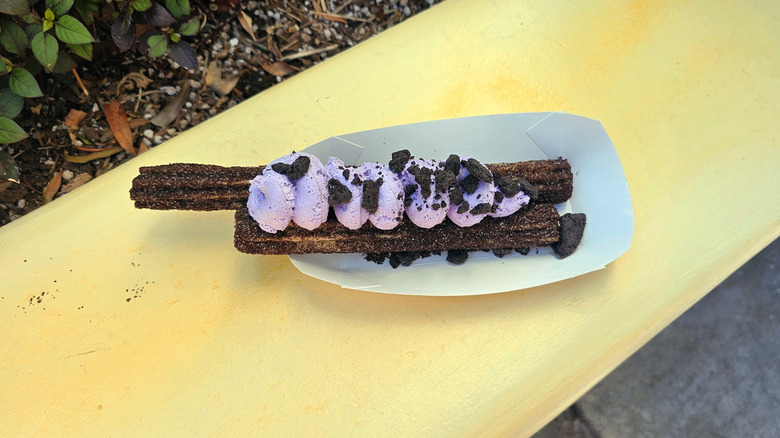 Ube Cheesecake Churro in container