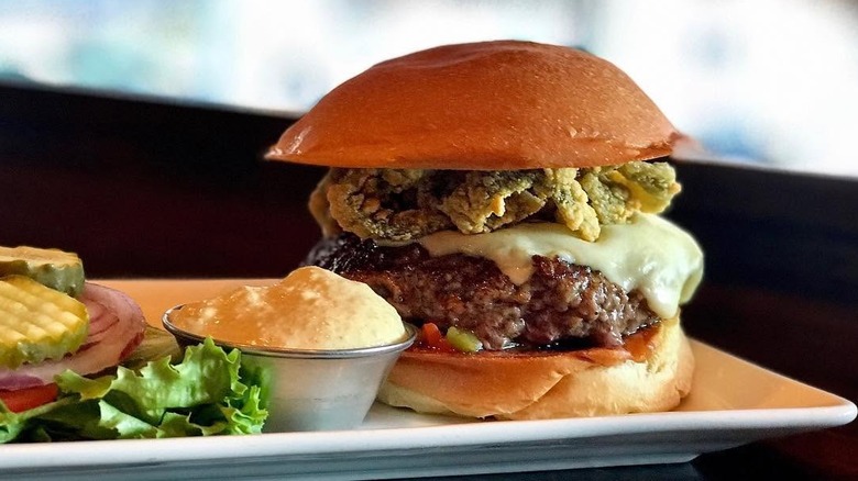 Dad's Green Chile Cheeseburger