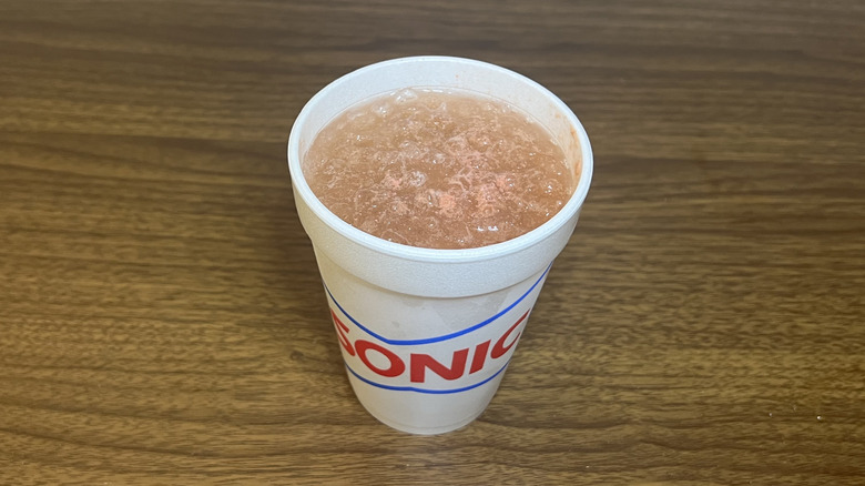 Sonic Hotumn Cherry Pie made with Coke drink in to-go cup.