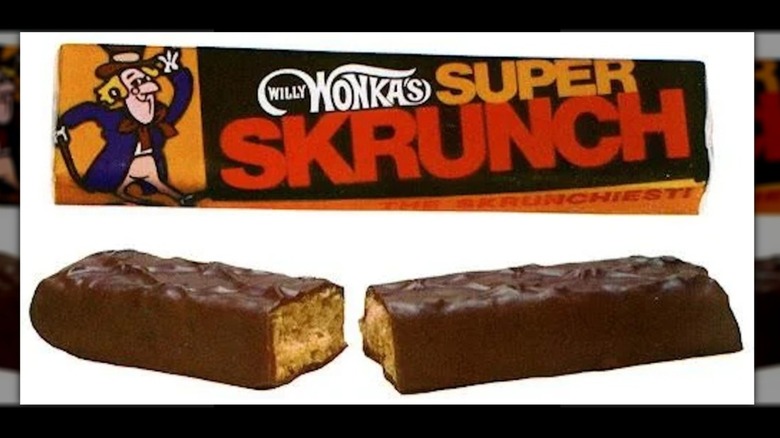 Wonka Super Skrunch bar with wrapper