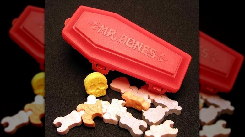 Mr. Bones candy with plastic coffin packaging