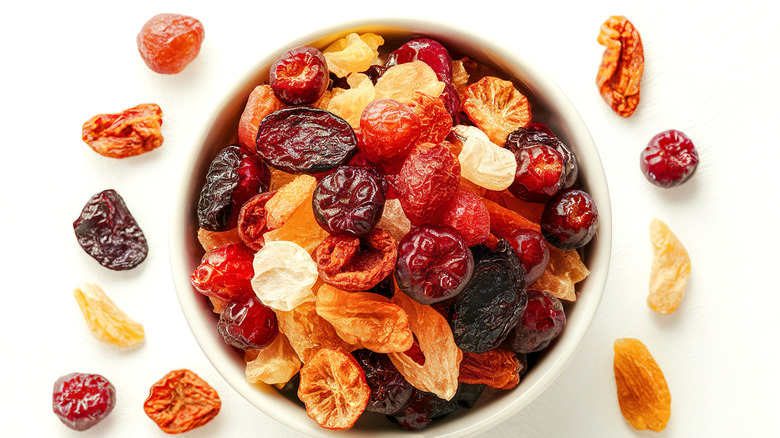 bowl filled with a variety of dried fruits