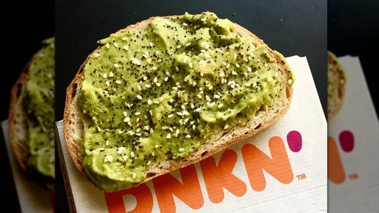 dunkin avocado toast on sourdough
