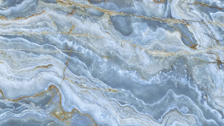 Quartzite marble pattern blue surface