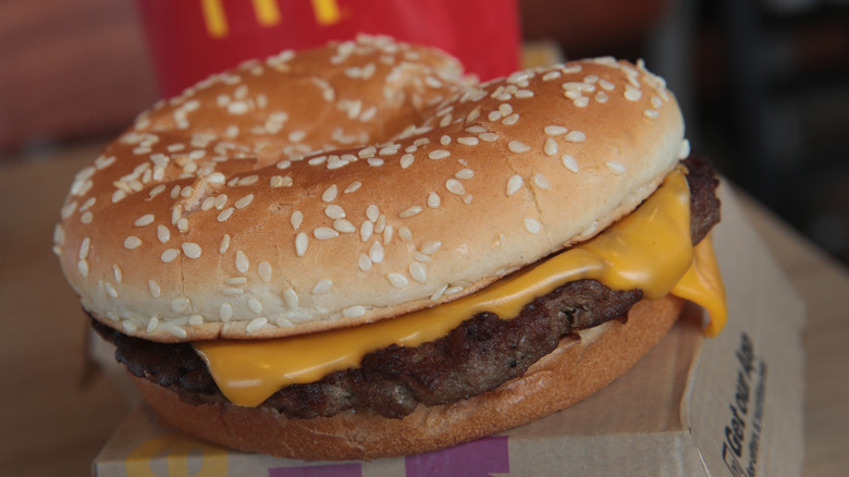 Quarter Pounder burger on box