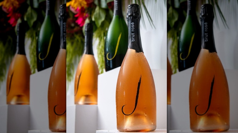 Bottles of J Sparkling wine