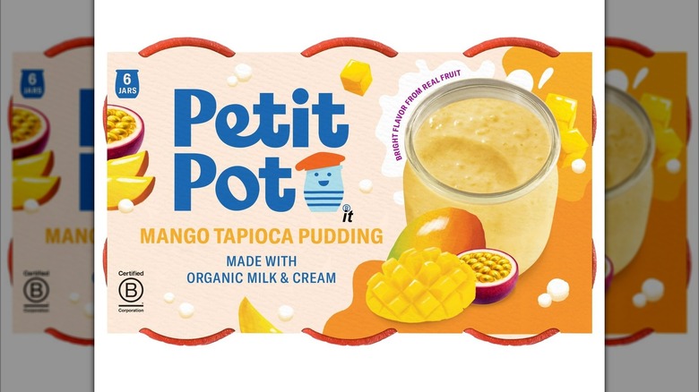 Package of Petit Pot Mango Tapioca Pudding jars