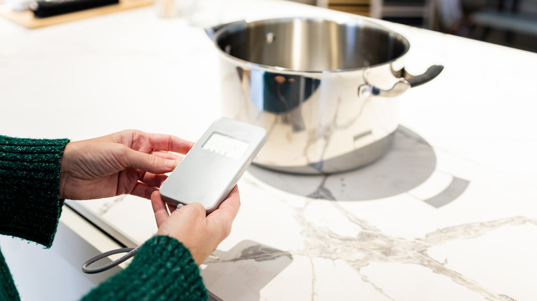 Modern invisible induction hob and remote control