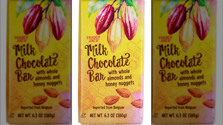 Milk Chocolate Bar with Almonds and Honey Nuggets