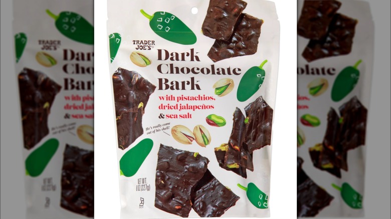 Dark Chocolate Bark with Pistachios, Dried Jalapeños & Sea Salt