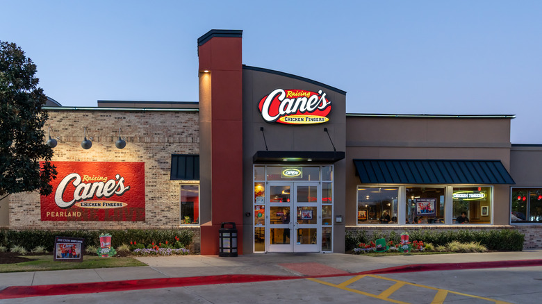 Outside a Raising Cane's restaurant