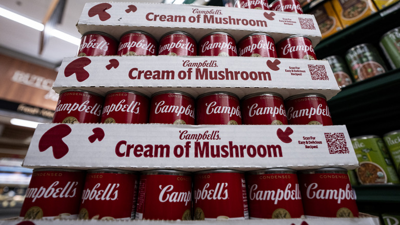 cream of mushroom soup cans