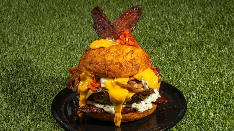 A product image of the Lava Burger from Aramark Sports + Entertainment