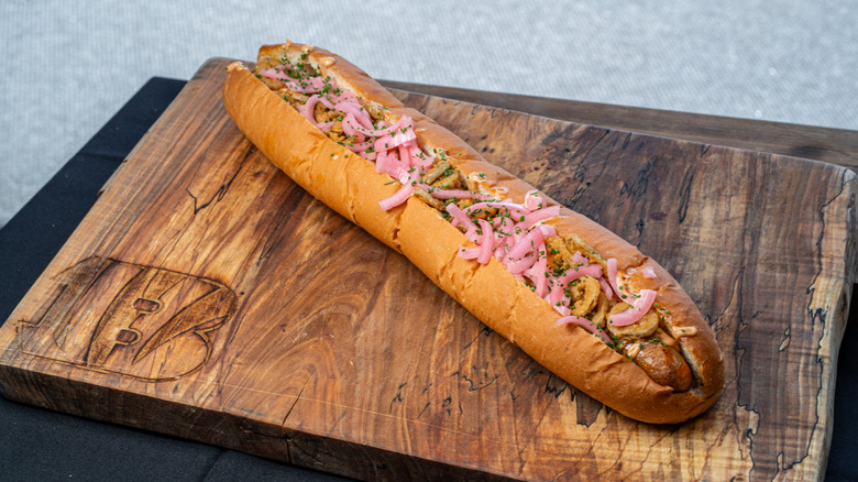 A product image of the Who Dey Sausage from Aramark Sports + Entertainment